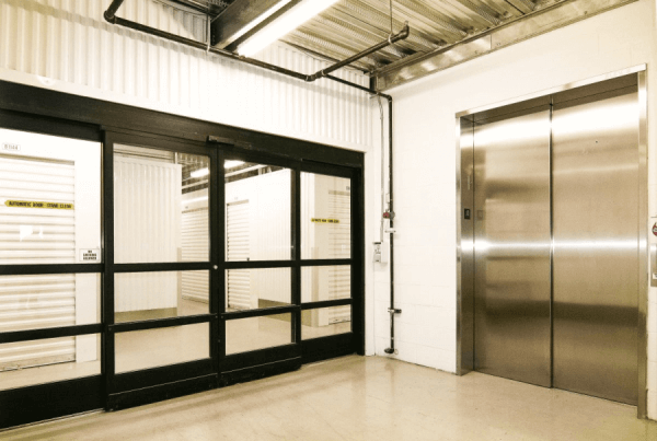 Climate-controlled self-storage architecture interior